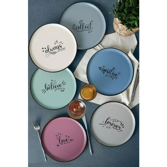 Set Pentru Desert (6 bucati) Ivory-X000158170, Ceramica, Multicolor picture - 1