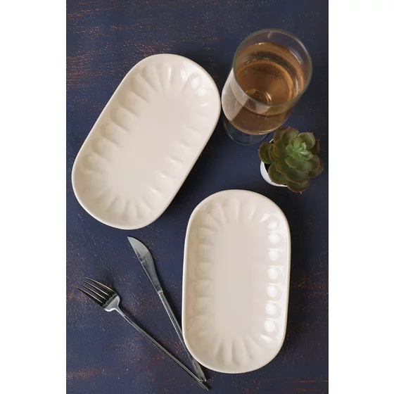 Set Platouri(2 bucati) Ivory-X00017596, Ceramica, Crem picture - 3