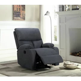 Set Recliner ASTHA 3R+1R+1R, Canapea 3R - 187x94x102, Fotoliu - 79x94x102 cm, Stofa, Gri