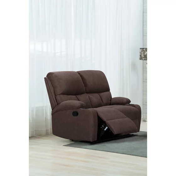 Set Recliner ASTHA 3R+1R+1R, Canapea 3R - 187x94x102, Fotoliu - 138x94x102 cm, Stofa, Maro picture - 3