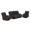 Set Recliner ASTHA 3R+1R+1R, Canapea 3R - 187x94x102, Fotoliu - 138x94x102 cm, Stofa, Maro picture - 1