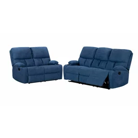 Set Recliner ASTHA 3R+2R, Canapea 3R - 187x94x102, Canapea 2R - 138x94x102 cm, Stofa, Albastru