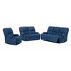 Set Recliner ASTHA 3R+2R+1R, Canapea 3R - 187x94x102, Canapea 2R - 138x94x102 cm, Fotoliu - 138x94x102 cm, Stofa, Albastra picture - 1