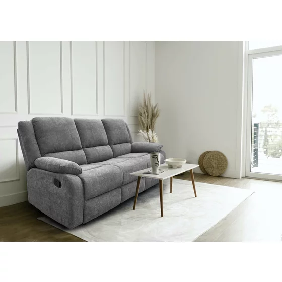Set Recliner Corey 3L+2L+1L, Canapea 3L - 202x102x94 cm, Canapea 2L - 147x102x94 cm, Fotoliu - 90x102x94 cm, Gri Inchis picture - 2