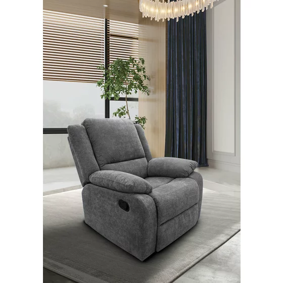 Set Recliner Corey 3L+2L+1L, Canapea 3L - 202x102x94 cm, Canapea 2L - 147x102x94 cm, Fotoliu - 90x102x94 cm, Gri Inchis picture - 4