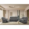 Set Recliner Corey 3L+2L+1L, Canapea 3L - 202x102x94 cm, Canapea 2L - 147x102x94 cm, Fotoliu - 90x102x94 cm, Gri Inchis picture - 1