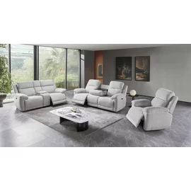 Set Recliner Electric Herbert, 3L+2R+1R, Canapea 3L - 227x97x102 cm, Canapea 2R + Bar - 201x97x102 cm, Fotoliu - 107x94x103 cm, Stofa, Beige