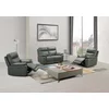 Set Recliner Electric Klause, 2L+1L+1L, Canapea 2L - 151x93x101 cm, Fotoliu 101x93x101 cm, Piele Naturala, Grey-Blue picture - 1