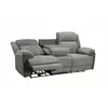 Set Recliner Electric Orso 3RR-1R-1R, Canapea 3RR - 226x94x104 cm,  Fotoliu 1R - 106x96x104 cm, - Stofa/Microfibra - Gri picture - 4