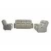 Set Recliner Electric Orso 3RR+2RR+1R, Canapea 3RR - 226x94x104 cm, Canapea 2R - 197x98x104  h cm, Fotoliu 1R - 106x96x104 cm, - Stofa/Microfibra - Beige picture - 2