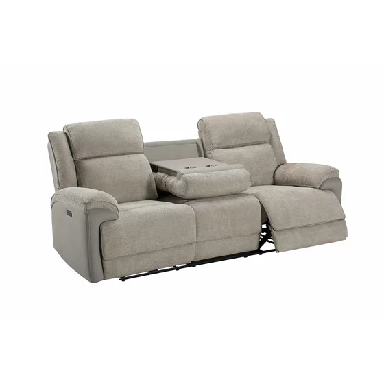 Set Recliner Electric Orso 3RR+2RR+1R, Canapea 3RR - 226x94x104 cm, Canapea 2R - 197x98x104  h cm, Fotoliu 1R - 106x96x104 cm, - Stofa/Microfibra - Beige picture - 3