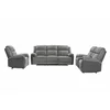 Set Recliner Electric Orso 3RR+2RR+1R, Canapea 3RR - 226x94x104 cm, Canapea 2R - 197x98x104  h cm, Fotoliu 1R - 106x96x104 cm, - Stofa/Microfibra - Gri picture - 2