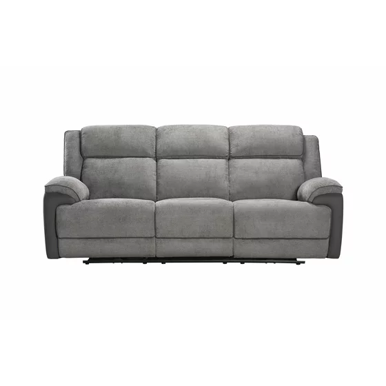 Set Recliner Electric Orso 3RR+2RR+1R, Canapea 3RR - 226x94x104 cm, Canapea 2R - 197x98x104  h cm, Fotoliu 1R - 106x96x104 cm, - Stofa/Microfibra - Gri picture - 5