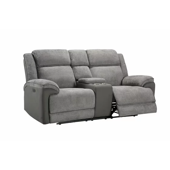 Set Recliner Electric Orso 3RR+2RR+1R, Canapea 3RR - 226x94x104 cm, Canapea 2R - 197x98x104  h cm, Fotoliu 1R - 106x96x104 cm, - Stofa/Microfibra - Gri picture - 4