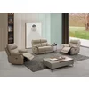 Set Recliner Heidal 2-1-1, Canapea 2L- 143x92x100 cm, Fotoliu - 95x92x100 cm, Cappuccino - Piele Naturala picture - 1