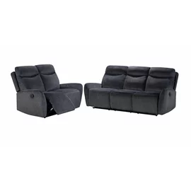 Set Recliner Spencer 3R+2R, Canapea 3R - 212x99x100 h cm, Canapea 2R - 153x99x100 cm, Stofa, Gri Inchis