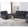 Set Recliner Spencer 3R+2R, Canapea 3R - 212x99x100 h cm, Canapea 2R - 153x99x100 cm, Stofa, Gri Inchis picture - 2
