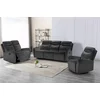 Set Recliner Spencer 3R+2R+1R, Canapea 3R - 212x99x100 h cm, Canapea 2R - 153x99x100 cm, Fotoliu - 95x99x100 cm, Stofa, Gri Inchis picture - 1