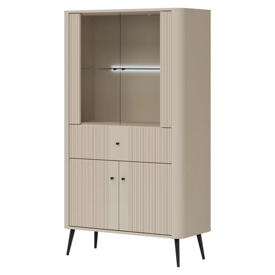 Vitrina Dubla, Larnaca VG07, 4 Usi + Sertar, 90x40x160 h cm, Pal Melaminat/MDF - Casmir picture - 2