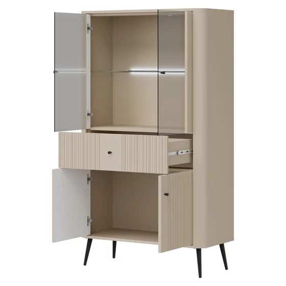 Vitrina Dubla, Larnaca VG07, 4 Usi + Sertar, 90x40x160 h cm, Pal Melaminat/MDF - Casmir picture - 3