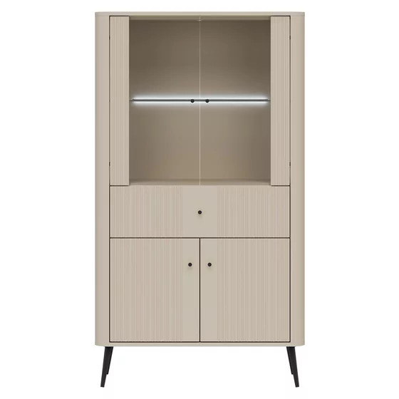 Vitrina Dubla, Larnaca VG07, 4 Usi + Sertar, 90x40x160 h cm, Pal Melaminat/MDF - Casmir picture - 1