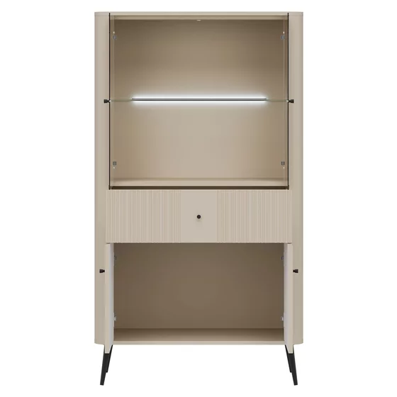 Vitrina Dubla, Larnaca VG07, 4 Usi + Sertar, 90x40x160 h cm, Pal Melaminat/MDF - Casmir picture - 4