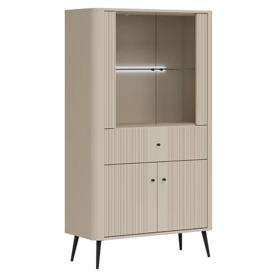 Vitrina Dubla, Larnaca VG07, 4 Usi + Sertar, 90x40x160 h cm, Pal Melaminat/MDF - Casmir picture - 5