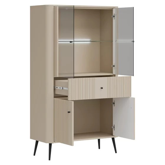 Vitrina Dubla, Larnaca VG07, 4 Usi + Sertar, 90x40x160 h cm, Pal Melaminat/MDF - Casmir picture - 6