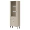 Vitrina Larnaca VG08, 2 Usi + Sertar, 67.5x40x197 h cm, Pal Melaminat/MDF - Casmir picture - 2