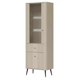 Vitrina Larnaca VG08, 2 Usi + Sertar, 67.5x40x197 h cm, Pal Melaminat/MDF - Casmir