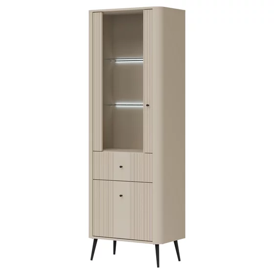 Vitrina Larnaca VG08, 2 Usi + Sertar, 67.5x40x197 h cm, Pal Melaminat/MDF - Casmir picture - 2