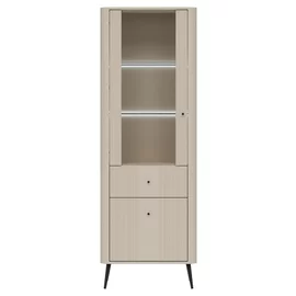 Vitrina Larnaca VG08, 2 Usi + Sertar, 67.5x40x197 h cm, Pal Melaminat/MDF - Casamir