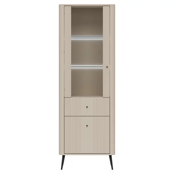 Vitrina Larnaca VG08, 2 Usi + Sertar, 67.5x40x197 h cm, Pal Melaminat/MDF - Casmir picture - 1