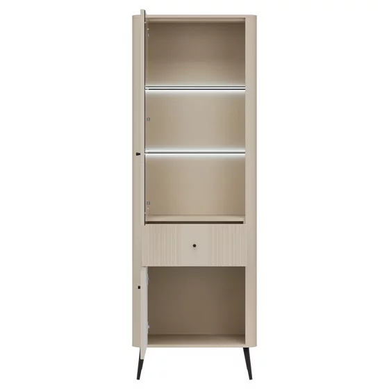 Vitrina Larnaca VG08, 2 Usi + Sertar, 67.5x40x197 h cm, Pal Melaminat/MDF - Casmir picture - 4