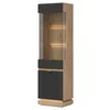 Vitrina Milton ML05, 54.5x40.5x193.5 h cm, Pal Melaminat/MDF,  Stejar Cremona/Antracit picture - 1