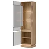 Vitrina Milton ML05, 54.5x40.5x193.5 h cm, Pal Melaminat/MDF,  Stejar Cremona/Antracit picture - 2