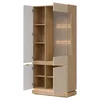 Vitrina Milton ML06, 88.5x40.5x193.5 h cm, Pal Melaminat/MDF, Stejar Cremona/Casmir picture - 2