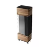 Vitrina Rogan W1, 60x40x182 cm, Negru/Stejar Wotan picture - 4