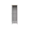 Vitrina Salga, Usa + Sertar, 59.x5x40.5x202.5 cm, Pal Melaminat, Gri Arctic/Stejar Artisan picture - 3