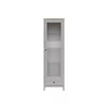 Vitrina Salga, Usa + Sertar, 59.x5x40.5x202.5 cm, Pal Melaminat, Gri Arctic/Stejar Artisan picture - 5