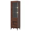 Vitrina Vero 2 Usi VR05 - Stanga, 54.5x38.5x198 h cm, Pal Melaminat/MDF, Nuc Inchis picture - 2