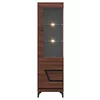 Vitrina Vero 2 Usi VR05 - Stanga, 54.5x38.5x198 h cm, Pal Melaminat/MDF, Nuc Inchis picture - 1