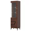 Vitrina Vero 2 Usi VR06 - Dreapta, 54.5x38.5x198 h cm, Pal Melaminat/MDF, Nuc Inchis picture - 2