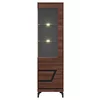 Vitrina Vero 2 Usi VR06 - Dreapta, 54.5x38.5x198 h cm, Pal Melaminat/MDF, Nuc Inchis picture - 1