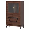 Vitrina Vero 4 Usi VR04, 92x38.5x147 h cm, Pal Melaminat/MDF, Nuc Inchis picture - 2