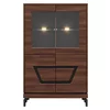 Vitrina Vero 4 Usi VR04, 92x38.5x147 h cm, Pal Melaminat/MDF, Nuc Inchis picture - 1