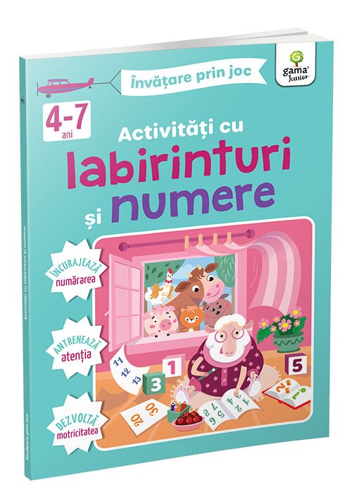 Activitati cu labirinturi si numere 4-7 ani