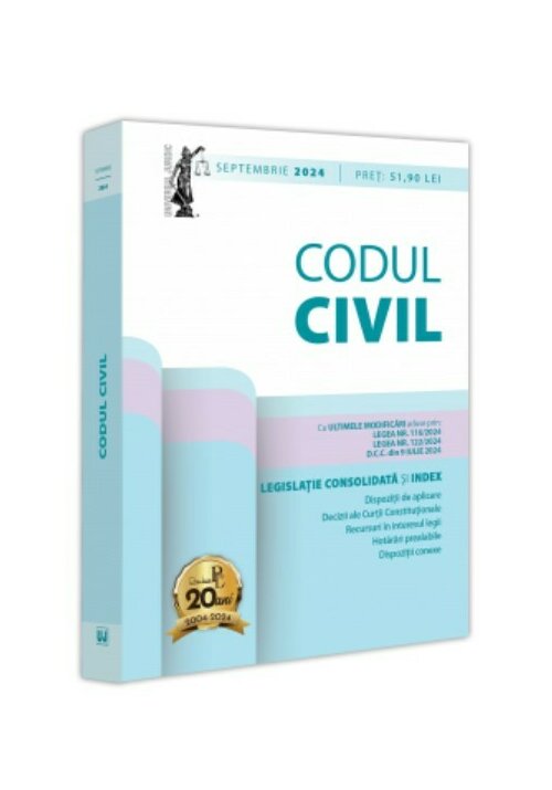 Vezi detalii pentru Codul civil: septembrie 2024