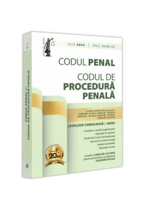 Vezi detalii pentru Codul penal si Codul de procedura penala: iulie 2024
