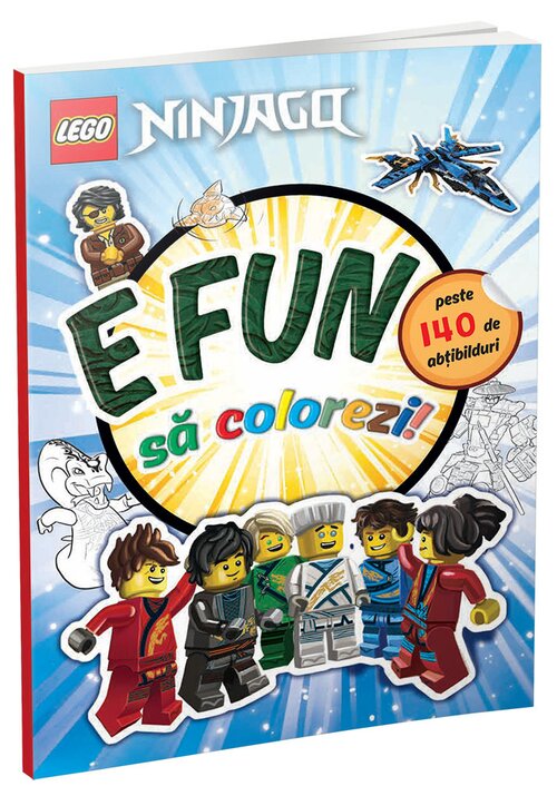 E fun sa colorezi! – Ninjago (carte de colorat cu abtibilduri)